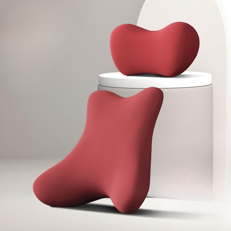 High-end car headrest and neck pillow, a pair of car seat driving pillows, Tesla lumbar support, car cushions for cars