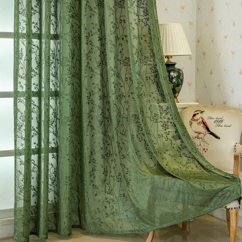 Modern Jacquard Hollow Transparent Sheer Curtains