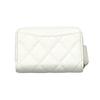 CHANEL AP0216 Matelasse Mark Classic zip coin purse Caviar Leather White Unused