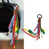Rainbow Rope Phone Strap Stylish Nylon Cord Keychain for Women Elegant Bag Charm Handmade Accessory for Handbag
