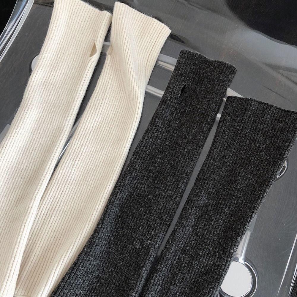 Korean Gloves Hand Sleeve Long Gloves Knitted Arm Warmers Wool Sleeve Cuff Female Arm Warmers