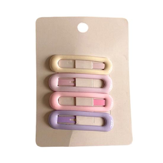 4Pcs Hairpins Hollow Star Heart Butterflies Shape Hair Clips Soft Macaron Colors Gentle BB Clips Kids Hair Accessories