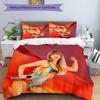 3pcs Taylor Swift pattern bedding set duvet cover set includes duvet cover &pillowcases, perfect all season bedroom decoration & gift