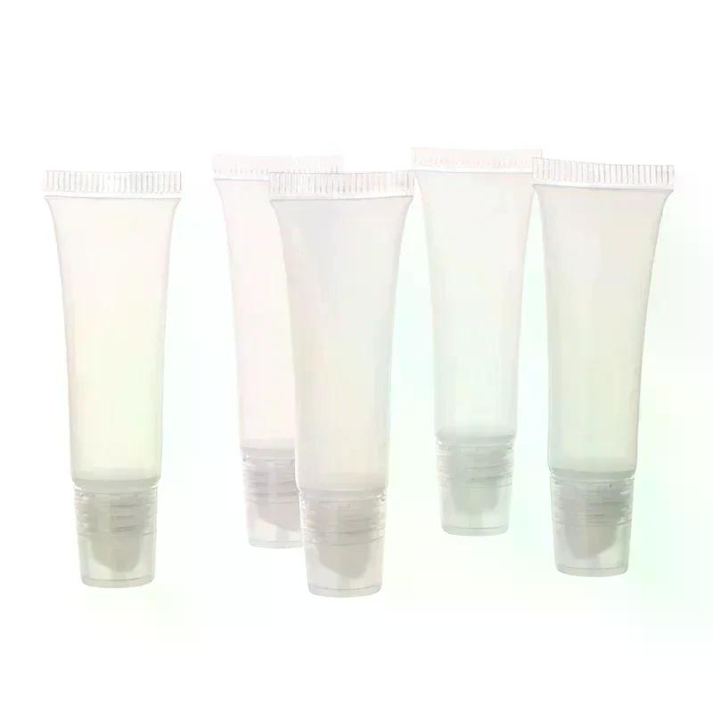 Klar 10 Stück 5ml Leere Lipgloss-Tuben Lippenstift-Röhrchen Balsam Weicher Make-up-Quetschbehälter Flasche Für den Heimgebrauch Hohe Qualität