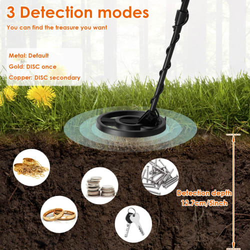 IP68 Waterproof Metal Detector with 3 Adjustable Sensor Modes, Underground Metal Detector for Treasure Hunting, Scientifically Advanced, Lightweight,