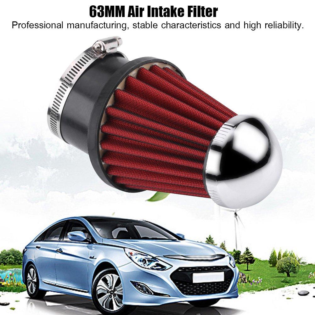 Qiilu Universal Air , 2.5 inches (63 mm), Car Air Intake Filler Filter, , Mushroom Foam Gauze, High Flow Universal