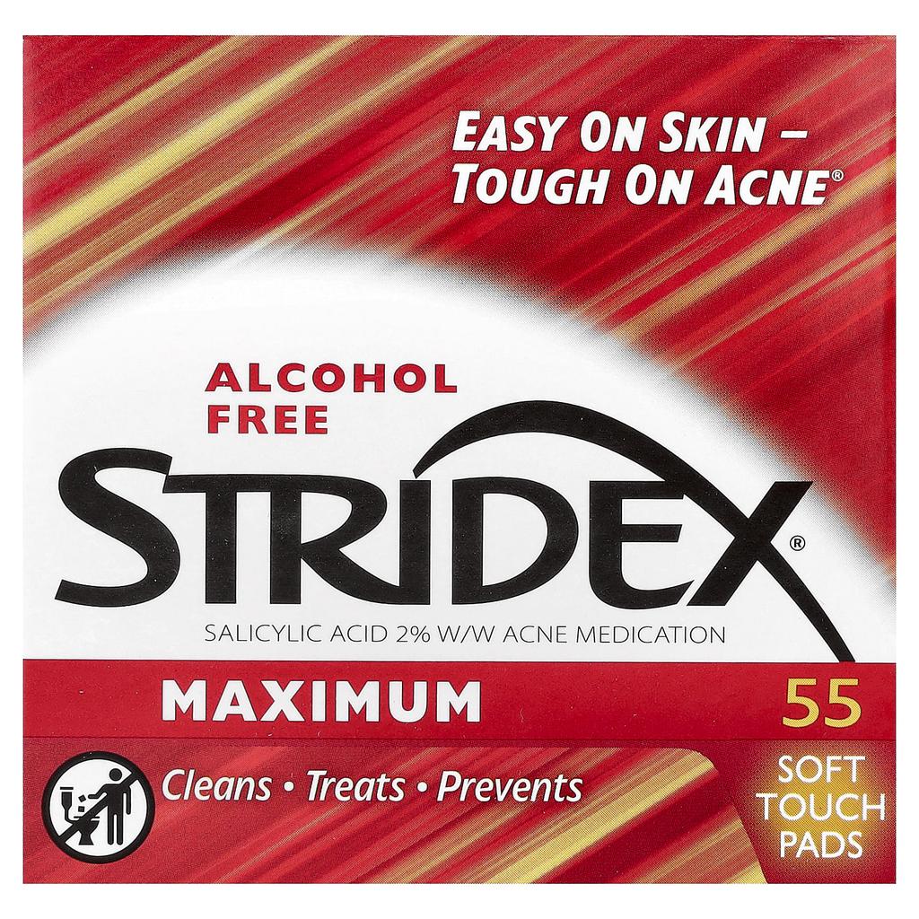 Single-Step Acne Control, Maximum, Alcohol-Free, Soft Touch Pads 55
