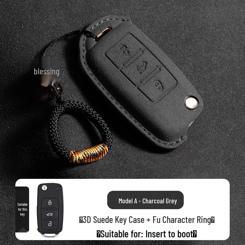 

Volkswagen Suede Key Case for Passat, Magotan, CC, Teramont X, Tiguan L, Tayron, Tayron X, Sagitar, Bora