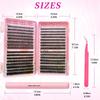 Natural Cluster Feather Lash Kit Segmented Eyelash Lash Glue Eyelash Grafting Kit Lash Extension Essential With Mix Effortless