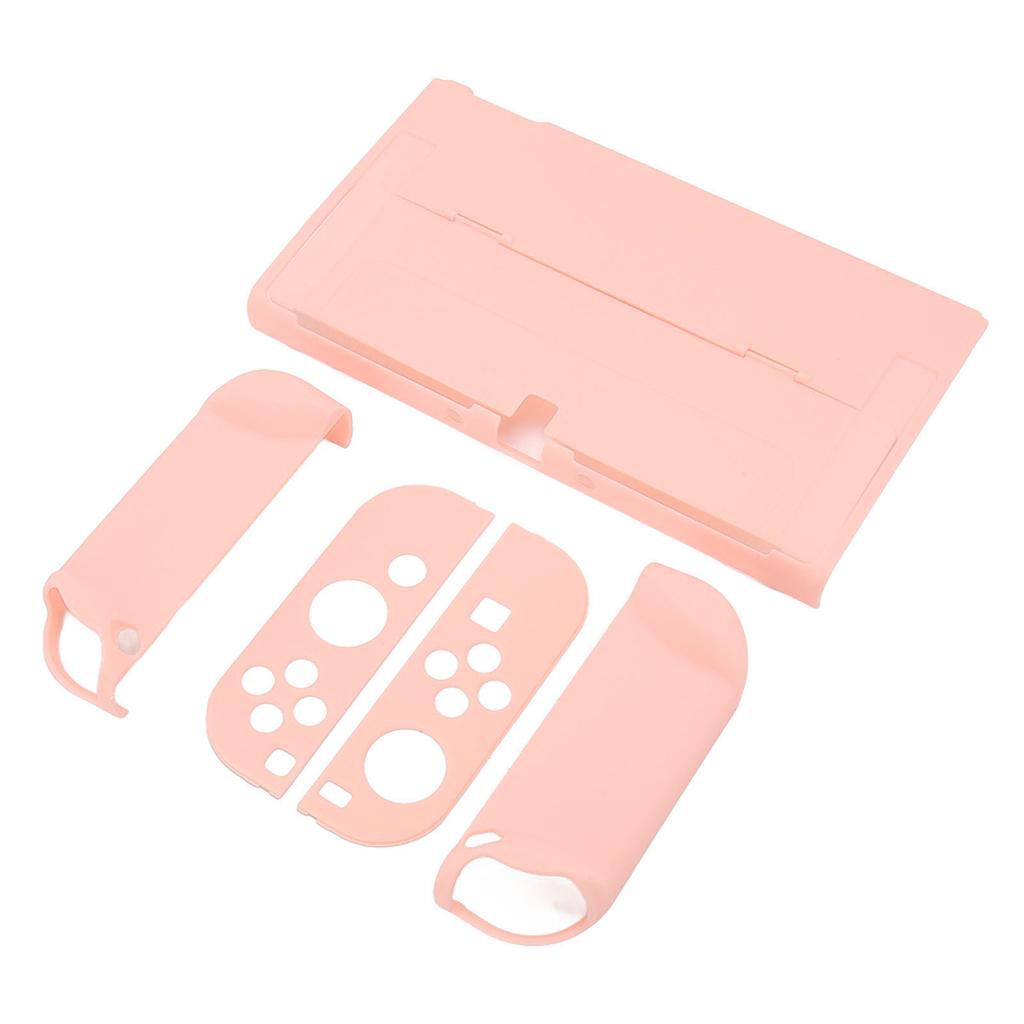 Protective Case for Switch Color Shell Full Protection Ergonomic Hand Grip Game Console Housing Cover Sakura Pink
