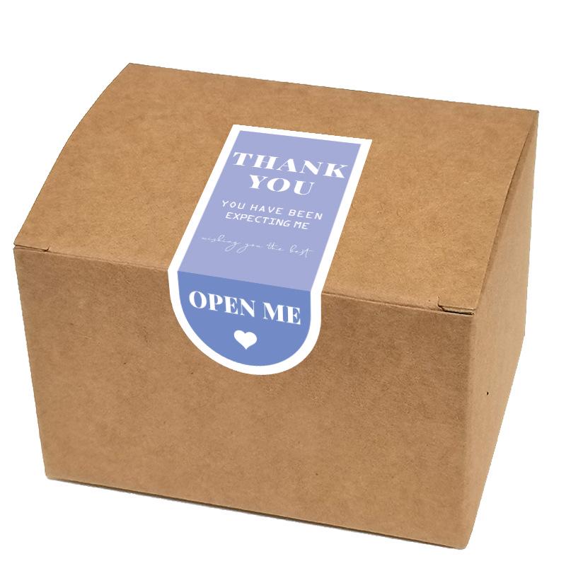 100-Pack Colored Thank You Stickers for Airplane Box Sealing and Packaging Decoration