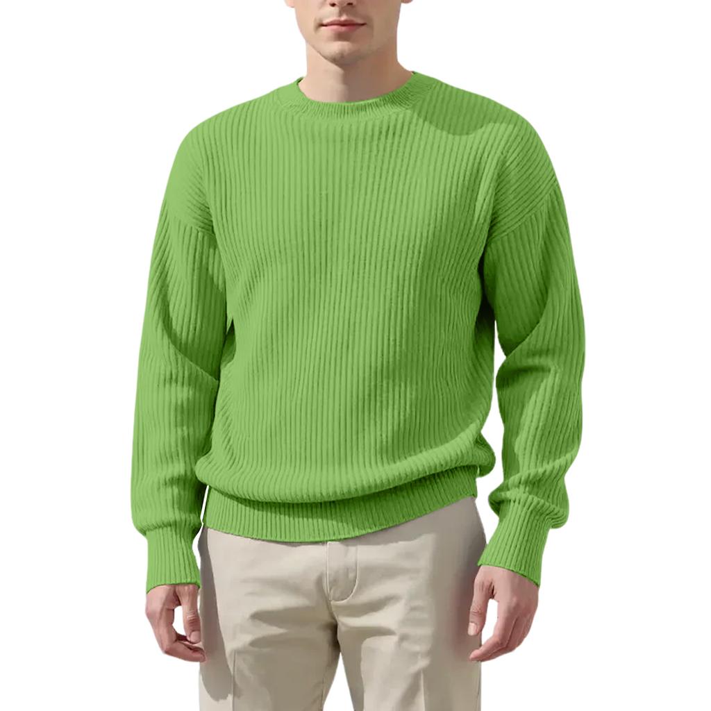 Men's Casual Loose Round Neck Sweater