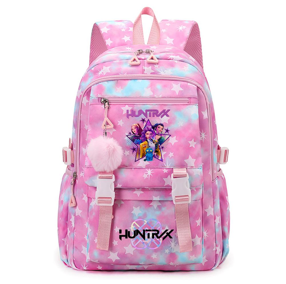 Anime K-Pop Demon Hunters Printed Backpack Large Capacity Bookbag Laptop Unisex Student Boy Girl School Bag Large Capacity Travel Outdoor Bag