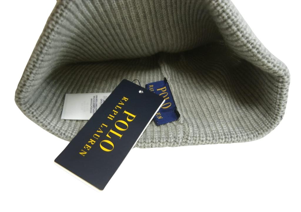 [Polo Ralph Lauren] Knit cap, knit hat, men's, women's, POLO, beanie, wool, gray [used]