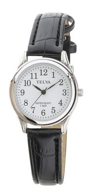 [CREPHA] Wristwatch Analog Waterproof Leather Strap Women's Black