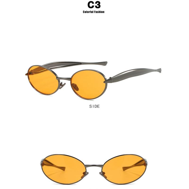 Damen Sonnenbrille, ovale kleine Rahmen Sonnenbrille, Herren- und Damenmode Sonnenbrille
