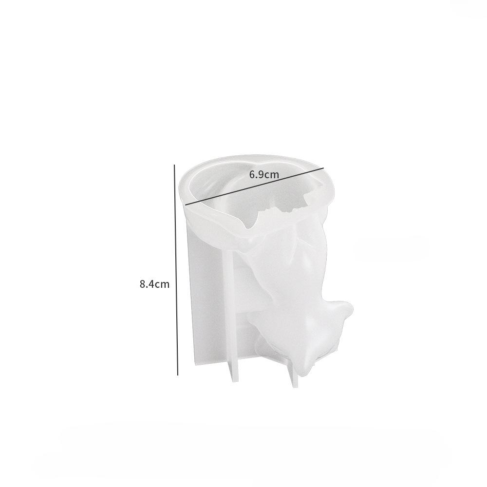 DIY Crystal Dropper Mold, 3D Stereoscopic, Cartoon, Mirror Like Little Fox, Scented Candle, Plaster Ornament, Silicone Mold