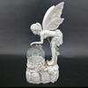 Angel Garden Figurine Outdoor Garden Statue Fairy Garden Figurine with LED Solar Light for Garden Lawn Yard Decoration