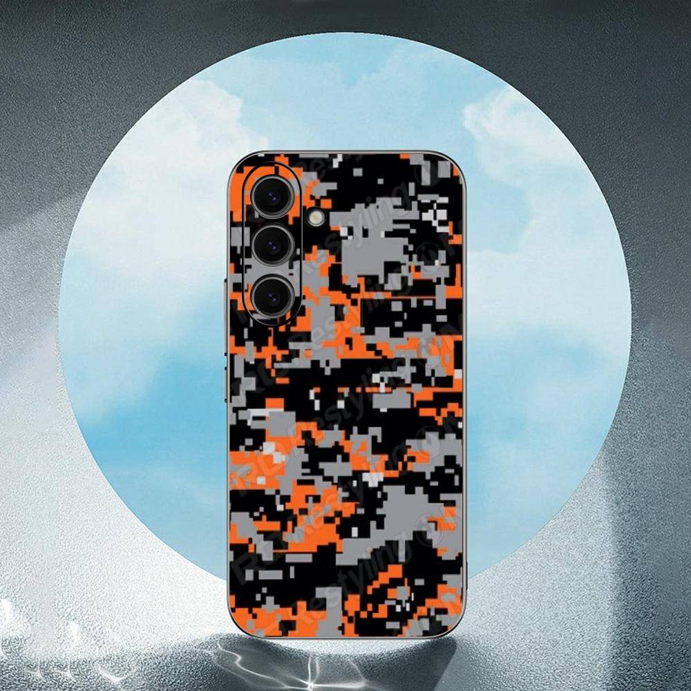 C-Camouflage-E Luxury Black Phone Case For Samsung Galaxy S23 S24 S25 Ultra S22 Plus S21