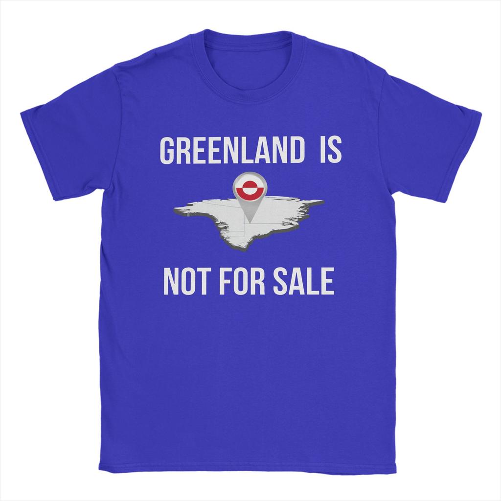 Greenland Is Not For Sale T Shirts for Unisex Cotton Casual TShirt Round Collar Tee Shirt Short Sleeve Tops Party