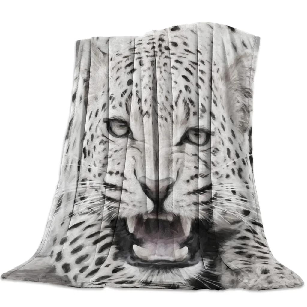 Wild Animal Cheetah Flannel Fleece Bed Blanket Bedspread Bed Cover Soft Lightweight Warm Cozy Throw Blanket Twin Queen King Size