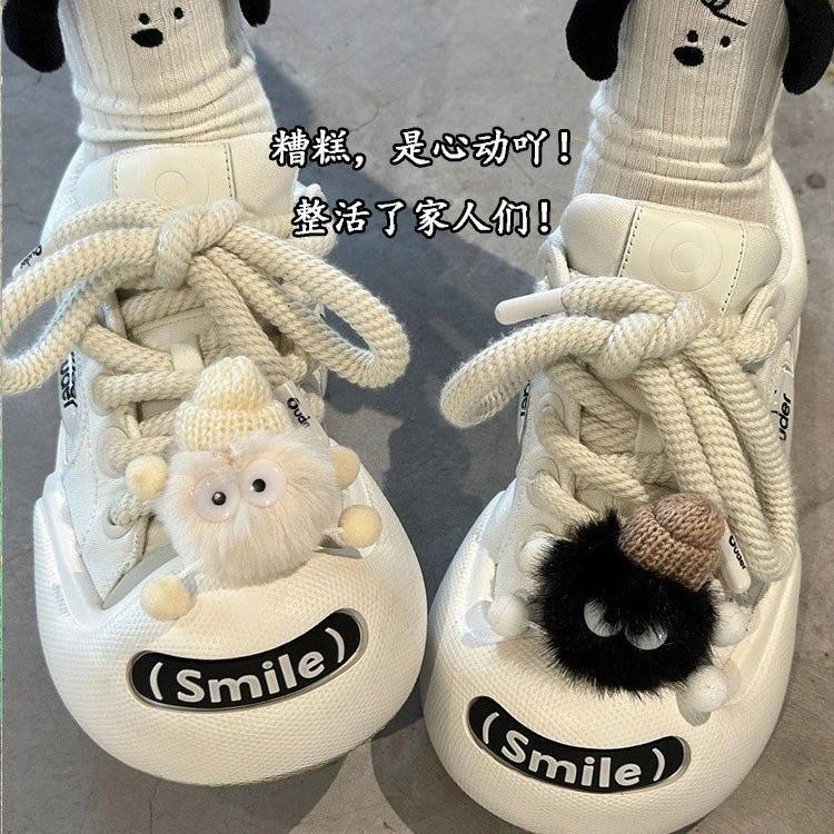 Ugly cute big head women's shoes 2026 new spring and autumn princess shoes junior high school students sports platform explosion casual bread shoes