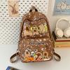 2025 Trendy Capybara Print Backpack: Cute, Fashionable, Versatile Double Shoulder Bag with Large Capacity for Students
