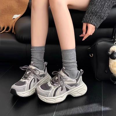 Fried Street Versatile Height Increase Platform Women's Spring New Lightweight Casual Sneakers