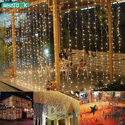 LED Curtain Icicle String Lights 960 Leds Fairy Garland Christmas Indoor Outdoor Wedding Lighting Home Party Garden Decor Lights