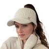 Empty Top Duck Tongue Cap Padded Warm Visor Cap Fashionable Ponytail Hat  Autumn and Winter