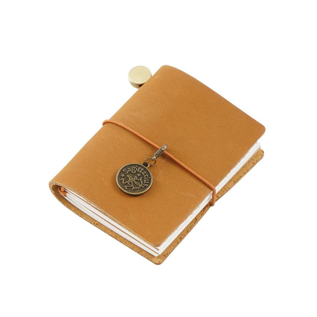 Mini Cross-Border Traveler's Loose-Leaf Cowhide Pocket Journal