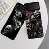 Grim Reaper Skull Skeleton Case for Samsung Galaxy Z Flip 6 Flip 5 4 3 5G Black Cell Phone Cover Samsung Z Flip 5 5G Luxury P