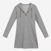 Plus Size Women's Hooded Sweater Dress for Autumn/Winter - Medium to Long Length, Loose Fit, Slim Bottoming Style