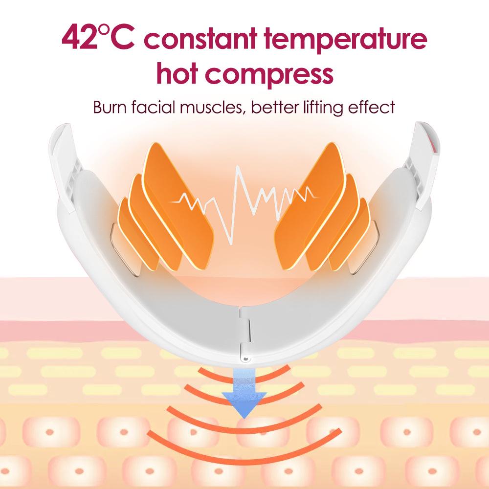 EMS Microcurrent V-Face Device with Constant Temperature Light Therapy