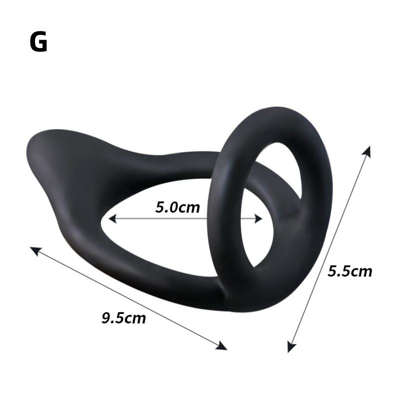 Male Penis Testis Lock Cock Ring Removable Erection Delay Time Ejaculation Penis Ring Enlargement Ball Stretcher Sex Toy Big Man