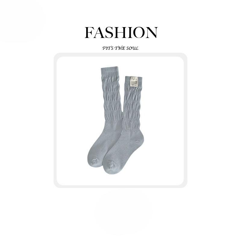 Lolita Girls Solid Color Socks Loose Long Summer Socks Middle Tube Japanese College Princess Socks Sweet JK Streetwear Hosiery