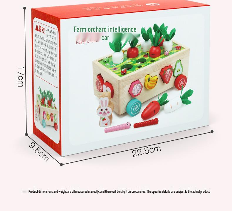 

Деревянные бусины Ферма Сад Сопоставление форм Игрушка-каталка для детей