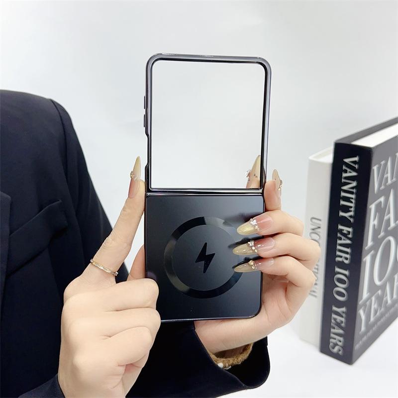 Placcatura Elettrolitica Opaca per Custodia Magnetica Magsafe per Samsung Galaxy Z Flip 7 6 5 4 Flip7 FE Cover Protettiva Ricarica Wireless
