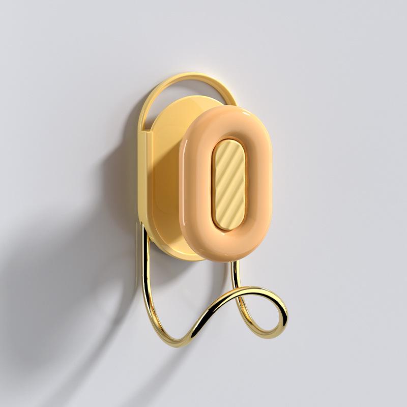 

Выдвижная полка для раковины в кремовом стиле с регулируемым крючком для ванны жёлтый