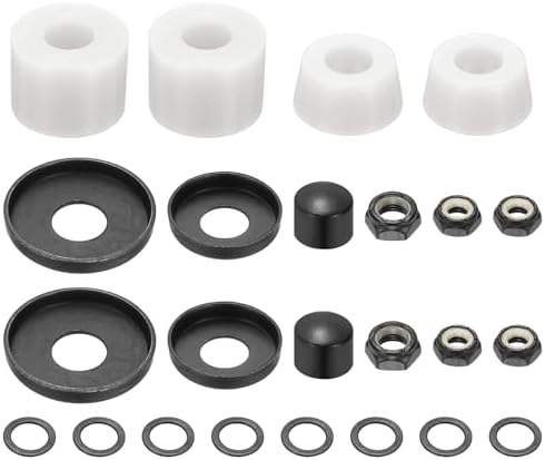 YELARXI Polyurethan Skateboard Bushings Truck Rebuild Long-Board Kit Unterlegscheiben Pivot Cup