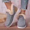 New winter women's cotton shoes large size plush thickened burrs warm snow boots flat cotton shoes