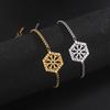 Viking Vegvisir Compass Bracelet Nordic Runes Bangle Amulet Odin Scandinavian Talisman Stainless Steel Vintage Jewelry
