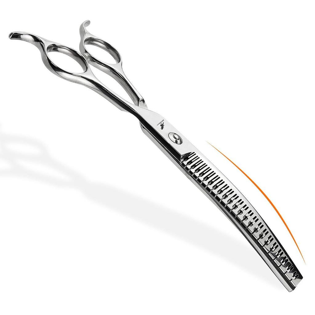 7-inch Curved Pet Grooming Thinning Scissors