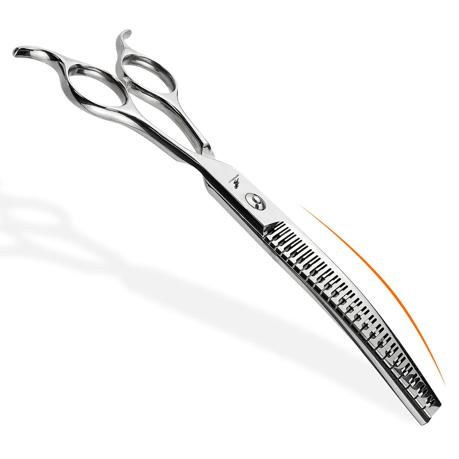 7-inch Curved Pet Grooming Thinning Scissors