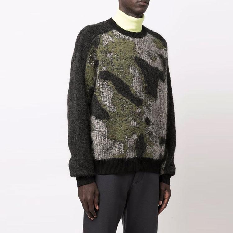 Y-3 FW21 Textured Knit Crewneck Sweater Unisex sweater Black HB3331