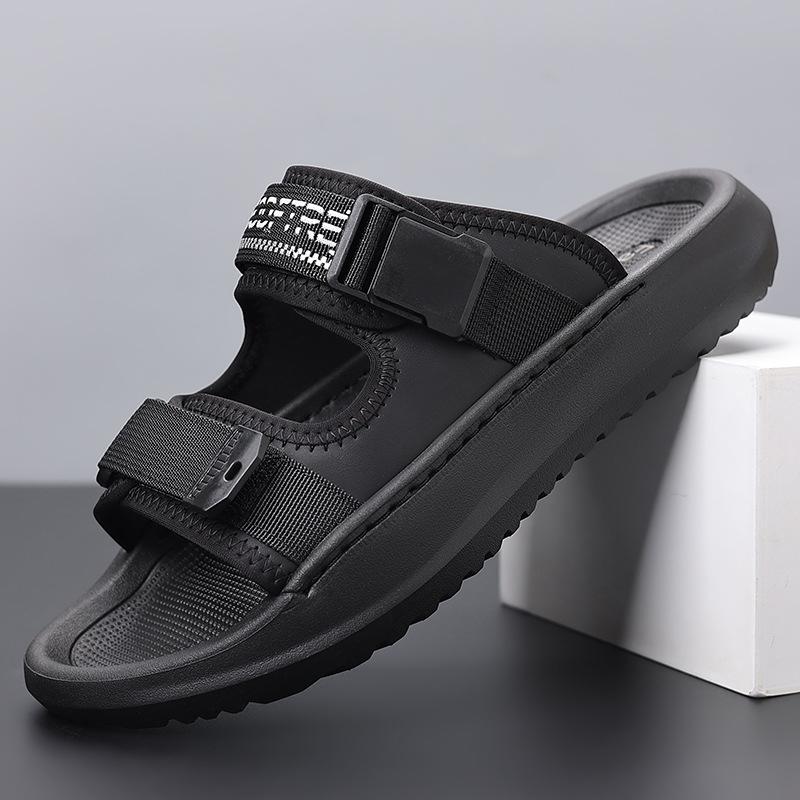

Sandals men s summer 2025 new outer slippers casual platform trend outdoor beach sandals tide 38 чёрный