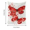 Red Butterfly Pattern Flannel Printed Blanket Suitable for All Seasons Suitable for Living Room Office Sofa and Travel 180x250CM