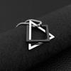 RUI RUI YU Geometry Interlocking Square Triangle Male Pendant for Men Zinc Alloy Modern Trendy Geometric Stacking Streetwear Necklace
