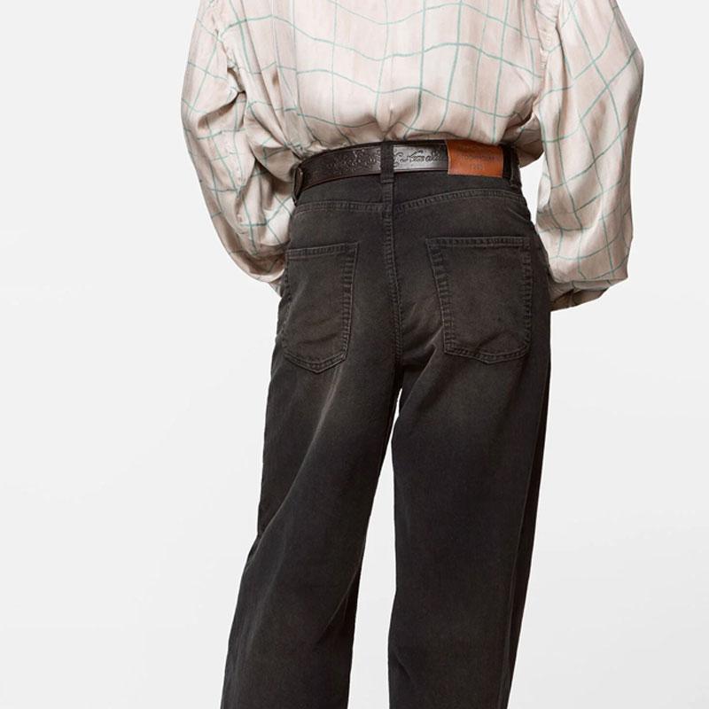 Acne Studios Logo Patch Wide Leg Jeans CK0132-900