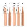 5PCS Copper 900M-T Soldering Iron Tip Set Electric Soldering Iron -free Welding Tips Head BGA Soldering Tools Welding Tips